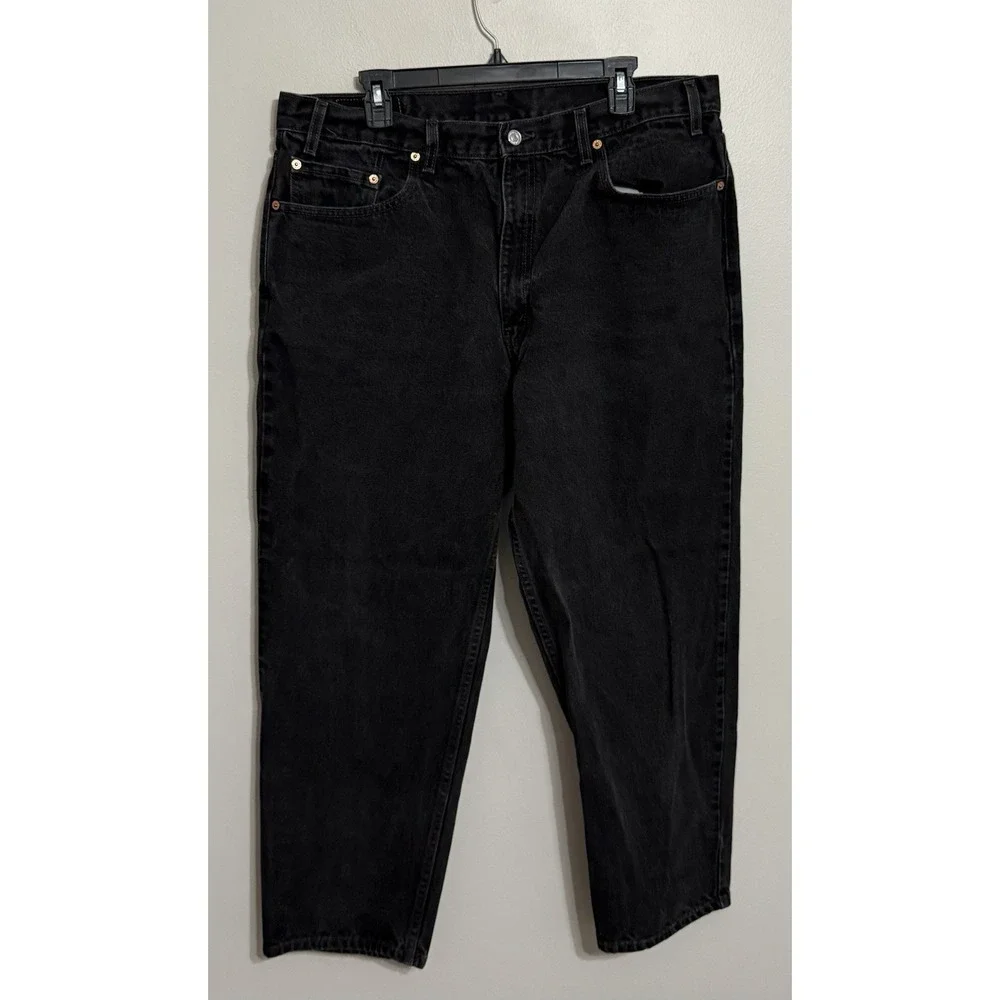 Vintage Levi's 550 Mens 40x30 (Actual 38x29) Black Relaxed Fit Tapered Leg Jeans